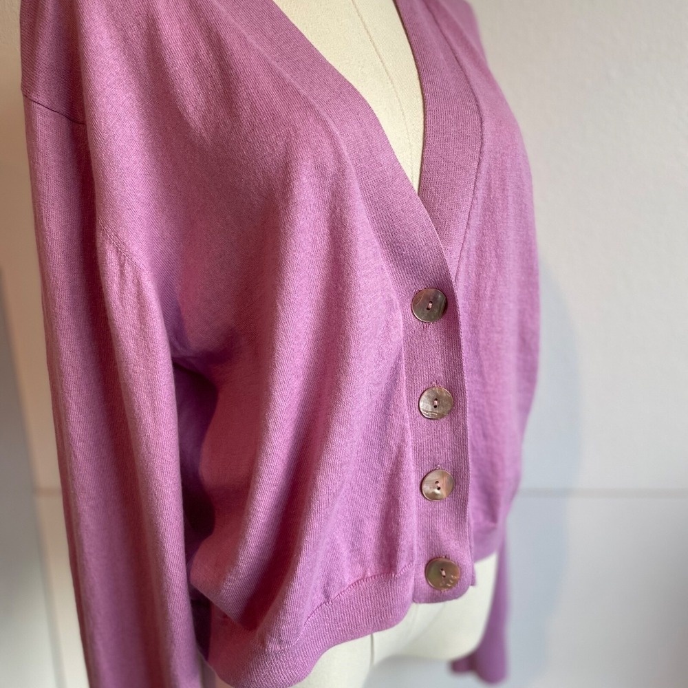 Womens Pink Cotton‎ Silk Cashmere Cardigan Sweater Size 1 CRUSH. (aka Colorush)
